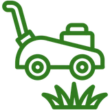 icon mowing green