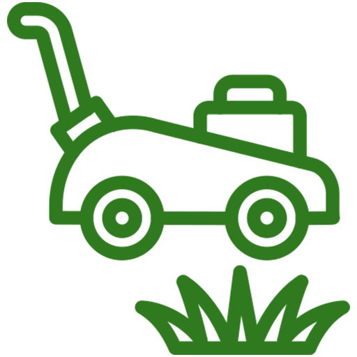 icon mowing green